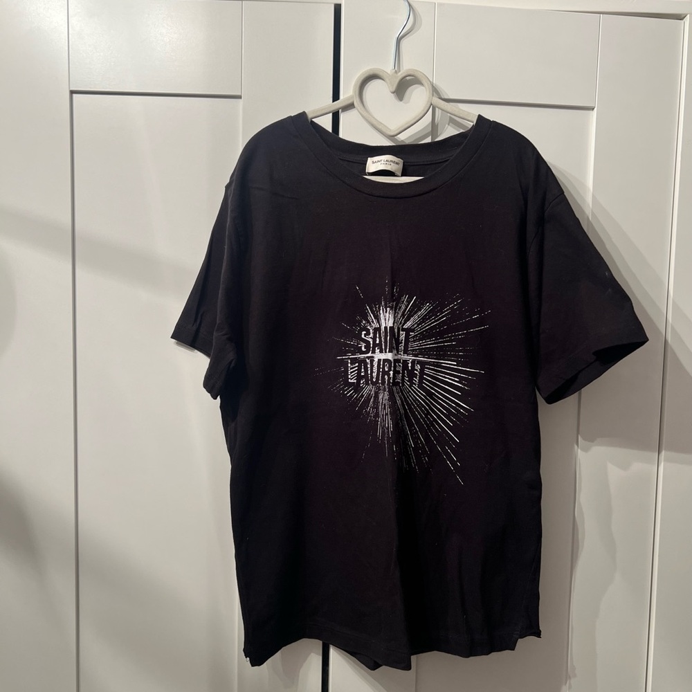 Authentic Saint Laurent T-shirt with velvet-feel logo. Worn a handful of times.